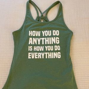 CVG open-back tank, size small, green